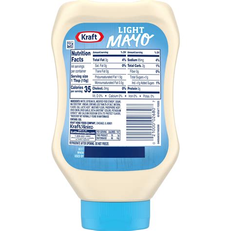 Light Mayo Nutrition Label at Frank Jimenez blog