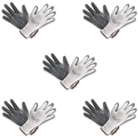 Udyogi nitrile coated cut resistant hand gloves (Pack of 5 pairs ...