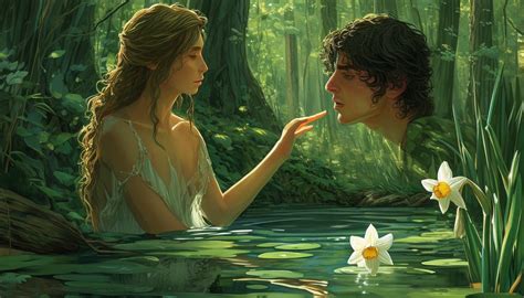 Greek Mythology Paintings Narcissus