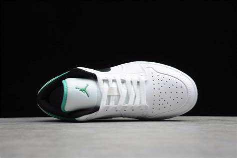 Air Jordan 1 Low White Lucky Green Black Shoes 553558-129 - Air Jordan ...