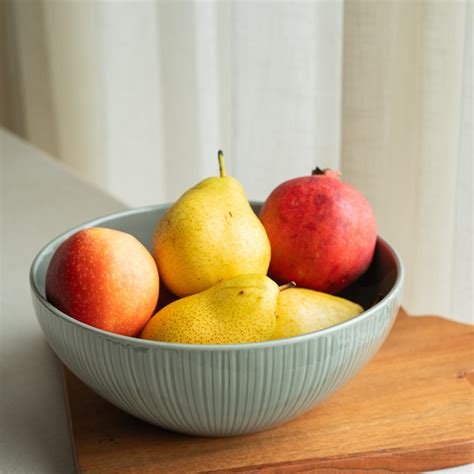 Conifere Ash Round Serving Bowl | 2000ml | Greyish Green – Lagavi