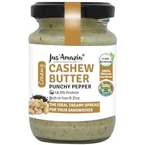 Jus' Amazin Creamy Cashew Butter – Punchy Pepper (125g) | Yummy ...