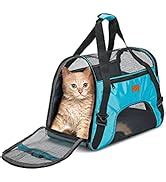 KIKA Pets AIRLINE Carrier for Cat Dog Rabbit Birds, Portable Folding ...