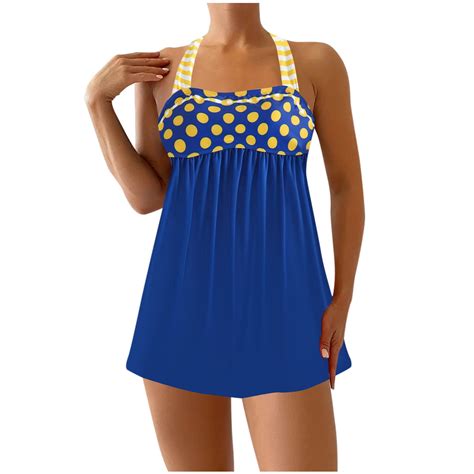 Aofany Plus Size Swim Dress for Women Tummy Control Bathing Suit with ...