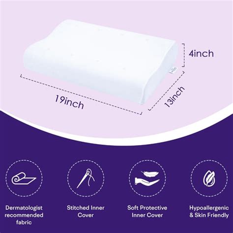 WELLGIVER Cervical Orthopedic Cooling Gel Contour Memory Foam Pillow f