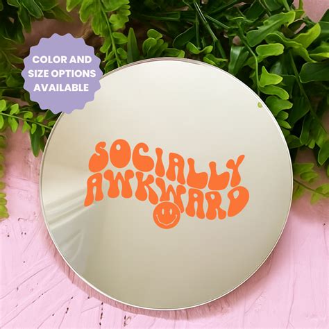 Socially awkward | Stick-On Affirmation mirror for Your Wall ...