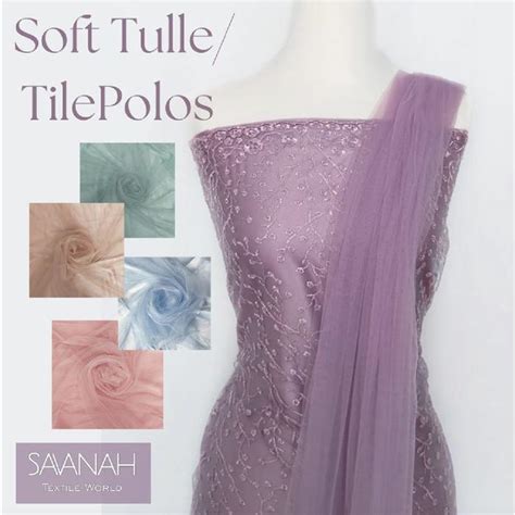 Promo 1/2 meter Kain Tile Polos / Kain Soft Tulle / Kain Tile meteran ...