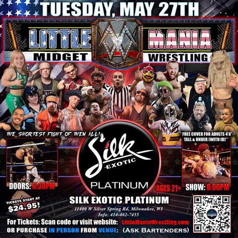 Milwaukee, WI - Midget Wrestling All * Stars @Silk Exotic Platinum"The ...