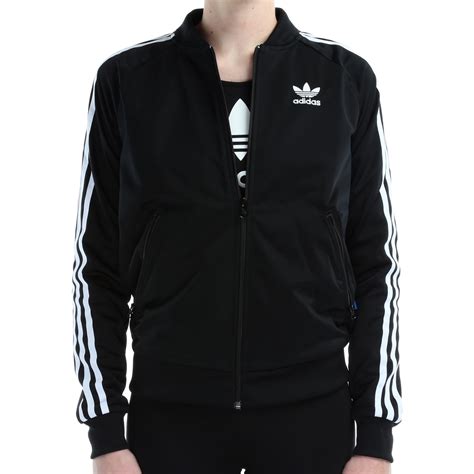 Adidas Womens Super Star Track Jacket - Black - New Star