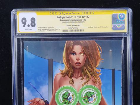 Robyn Hood: I Love NY #2 San Diego Comic Con Nude Cover Signed (2016) CGC 9.8 | Comic Books ...