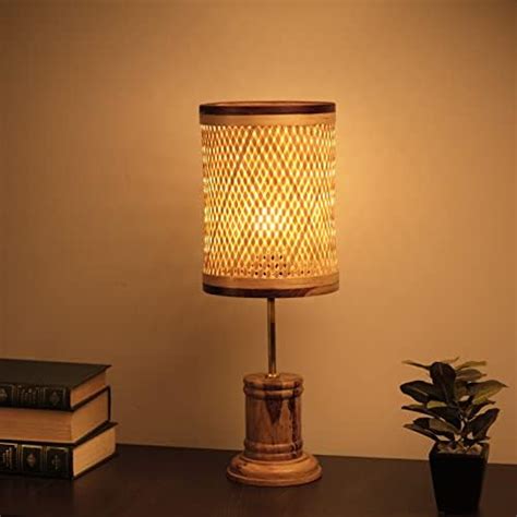 Buy kraftinn Bamboo Table Lamp, Brown, Pack of 1 Table Lamp Online at ...