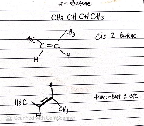 [Solved] Make 2 lewis structure for CH3CHCHCH3 | Course Hero
