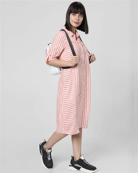 Peach Striped Shirt Dress I Beachwear | The Beach Company