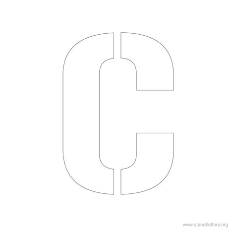 Large Printable Alphabet Letter Stencils in Uppercase - Style 1 ...