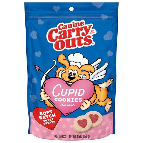 Canine Carry Outs Valentine's Day Cupid Cookies Dog Treats, Soft and ...