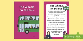 The Wheels on the Bus Song / Nursery Rhyme Resources