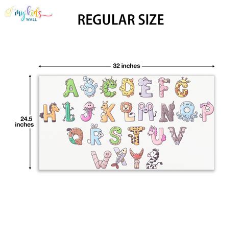 Animal Illustrated Alphabets Wall Stickers – My Kids Wall