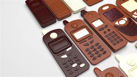 Chocolate Cell Phones Set 3D model - TurboSquid 1821637