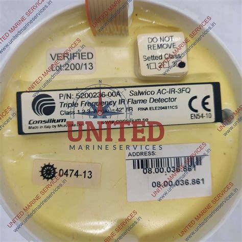 CONSILIUM 5200236-00A SALWICO AC-IR-3FQ IR FLAME DETECTOR WITH ...