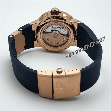 Ulysse Nardin Marine Torpilleur Rose Gold Blue Dial High Quality Swiss ...