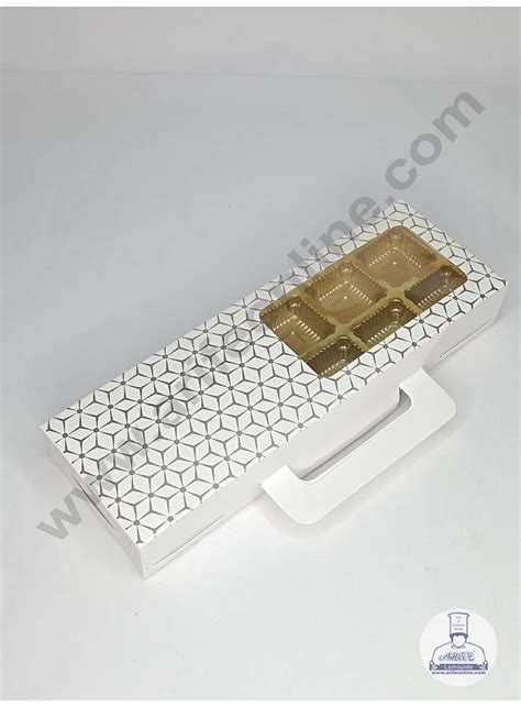 CAKE DECOR™ 12 Cavity Rectangle Shape 3D Cube Print Chocolate Box with ...