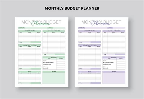 Personal monthly budget plan, Printable Budget Planner Templates ...