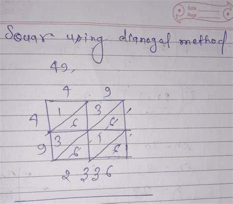square using diagonal method 49 , 164 , 999 - Brainly.in
