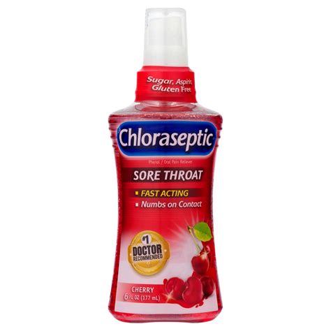 Chloraseptic Sore Throat Spray, Cherry, 6 FL OZ - Walmart.com