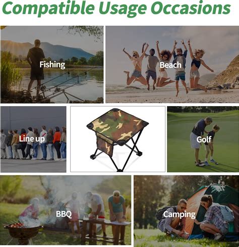 Buy 2 Packs] Upgraded Foldable Camping Stool, Lightweight Steel ...