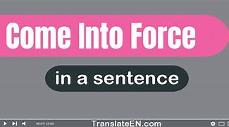 Image result for into force