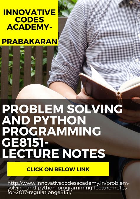 Image result for Problem Solving and Python Programming Notes