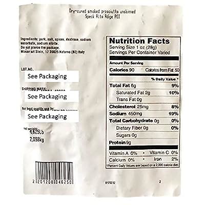 Buy Speck, 6 lbs +/- ,Seasoned and Smoked Italian Ham, Cured in the ...