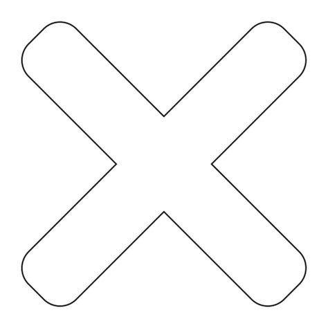 Heavy Multiplication Symbol Emoji coloring page | Free Printable Coloring Pages