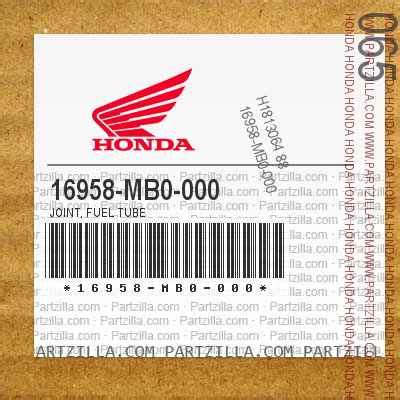 Honda 16958-MB0-000 - FUEL TUBE JOINT | Partzilla.com