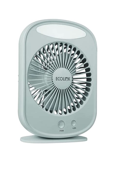 EcoLink Comfy Rechargeable Fan (Grey),Emergency Portable USB Fan with ...