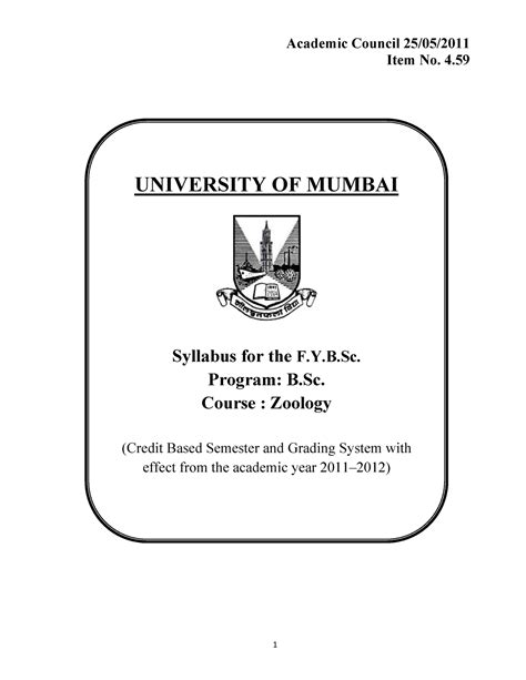 4.59 Zoology introduction part - Academic Council 25/05/ Item No. 4 ...