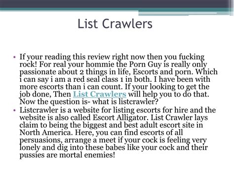 PPT - List Crawlers PowerPoint Presentation, free download - ID:10819734