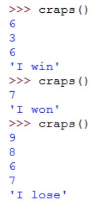 Image result for Craps Python