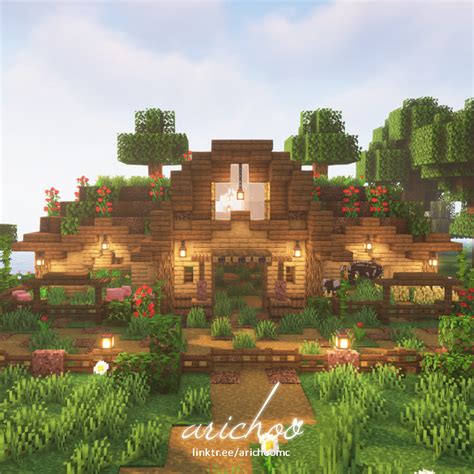 Cottagecore Barn Minecraft Tutorial 的图像结果