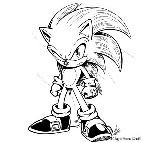Dark Sonic Coloring Pages - Free & Printable!