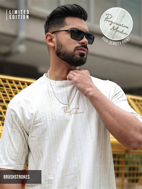 Brush stroke Half White Half Sleeve Tshirt – ManiacLife.com