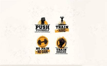 GYM Motivational Wall Poster for Room and Gym 12X18 Inch Paper Print ...