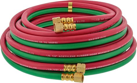 Master Airbrush Master Elite 25 Foot Oxygen Acetylene Hose Twin India ...