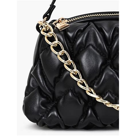 Buy Kazo Black Solid Puffy Handbag Online