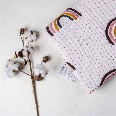 Newborn Baby Blankets Multicolor Stitch Rainbow Print - Dmaasa