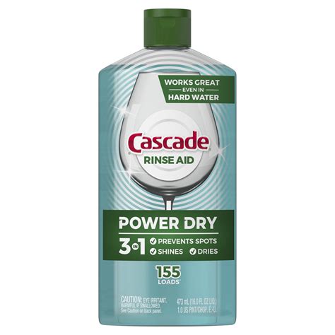 Cascade Power Dry Dishwasher Rinse Aid, 16 Fluid Ounces - Walmart.com ...
