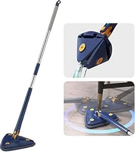 Ngel 360° Rotatable Adjustable Triangle Cleaning Mop with Stainless ...