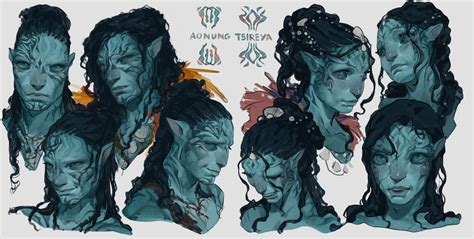 Na'vi Portraits | Avatar: Way of Water | Cartoni animati, Kunst, Disegno