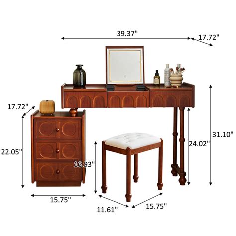 Netper Brown Solid Wood Dressing Table - Wooden Bazar | Wooden Bazar