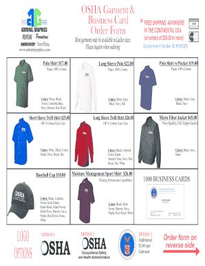 Admiral Graphics Order Form - Blank Fillable Template | Fill Out, Print ...